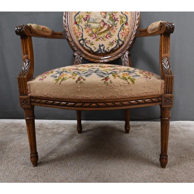 Louis XVI Style Beechwood Armchairs, Early 20th Century, Set of 2 For Sale - Image 17 of 18