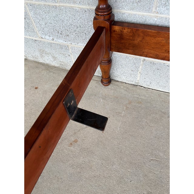 Antique Mahogany Hand Carved Pineapple Poster Double Bed Frame For Sale - Image 12 of 12