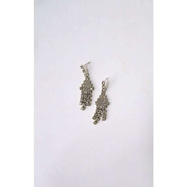 Rhinestone Crystal Chandelier Earrings, Pair For Sale - Image 4 of 8