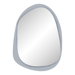 Ahrends Asymmetrical Mirror with Gray Glass Framing For Sale