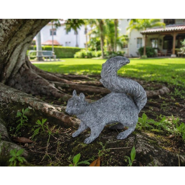Vintage Cast Iron Lifelike Squirrel Garden Statue For Sale - Image 11 of 12