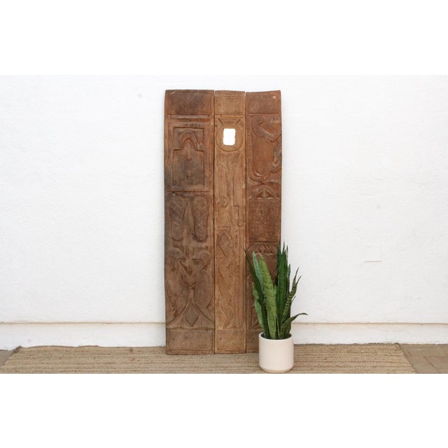 Wood The Threshold Oracle Carved African Nupe Door For Sale - Image 7 of 7