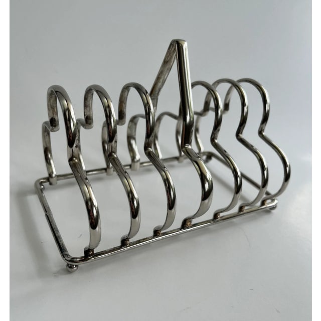 Art Deco Vintage Art Deco Silverplate Toast Caddy For Sale - Image 3 of 11