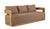 Wood Eclipse Outdoor Solid Teak Wood Sofa - Light Brown Fabric For Sale - Image 7 of 10