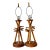 Vintage Twisted Rattan Lamps - A Pair For Sale