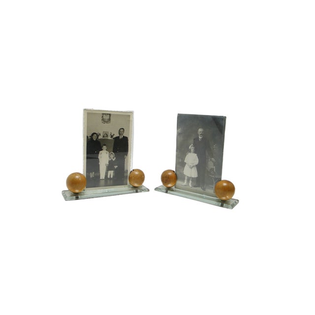 Metal Art Deco Figurative Frames, Belgium, 1930s, Set of 2 For Sale - Image 7 of 8