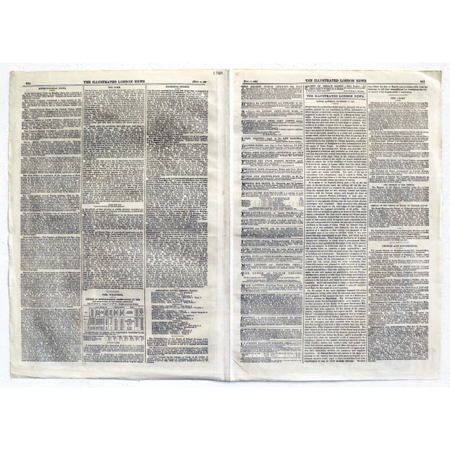 Black 1860 English Newspaper - the Illustrated London News, Nov 17 1860 (Recto-Verso, Black and White) For Sale - Image 8 of 9