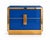 Contemporary Sapphire Blue Glass and Polished Brass Bedside Cabinets from Justfurnituress SRL, Set of 2 For Sale - Image 3 of 11