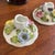 Pair of Ceramic Floral Candlestick Holders For Sale - Image 4 of 5