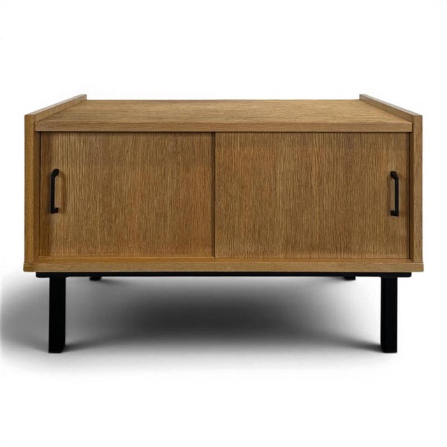 Brown Two-Door Vinyl Record Player Cabinet, 1960s For Sale - Image 8 of 8