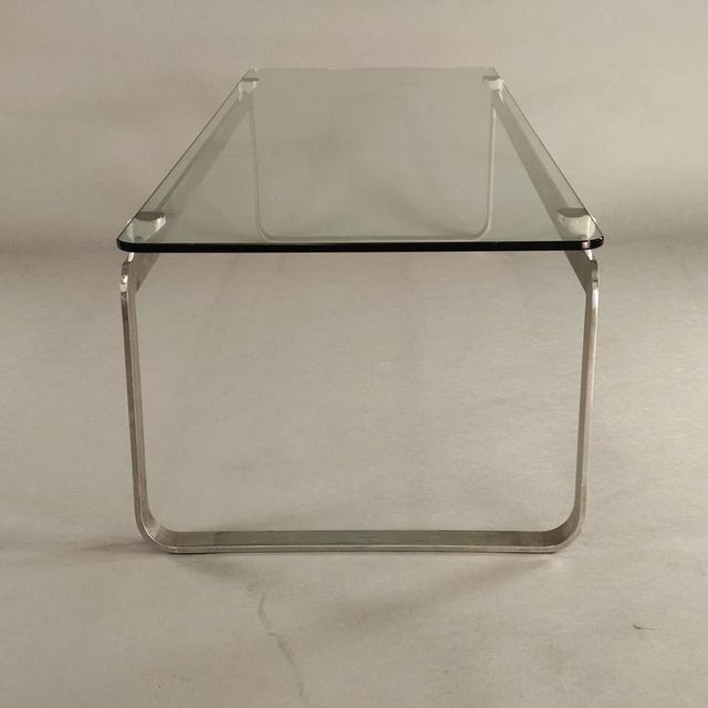 Steel and Glass Coffee Table by Vittorio Introini for Proposals Design, 1960s For Sale - Image 4 of 7