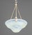 Glass Ranc Freres Lalique Style Vintage Frosted Glass Plafonnier For Sale - Image 7 of 9