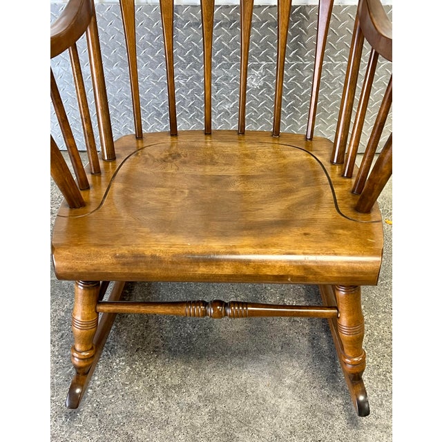 1970s S Bent Brothers Arrowback Rocking Chair For Sale - Image 5 of 11