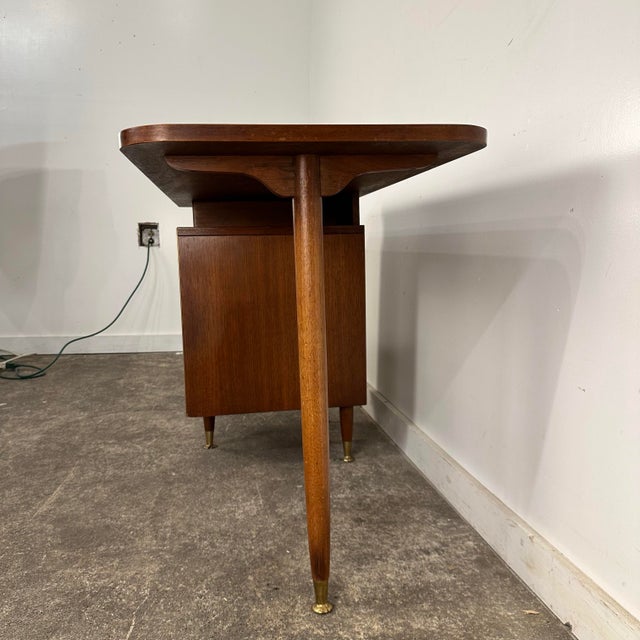 Rway Walnut Mid Century Modern Writing Desk For Sale - Image 10 of 12