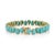 19.77ct Natural Turquoise Pear-Shaped Cabochon Tennis Bracelet 14k Yellow Gold For Sale - Image 9 of 16
