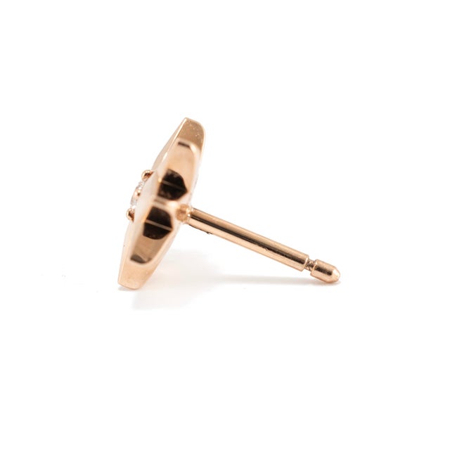 Christian Dior Christian Dior ÉToile Des Vents 18k Rose Gold Diamond Single Pink Stud Earring For Sale - Image 4 of 8