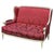 Textile Antique Louis XVI French Damask Canape Two-Seater Settee, 1900s For Sale - Image 7 of 18