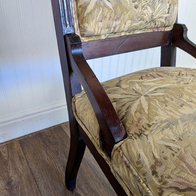 Antique Victorian / Edwardian Library Chair on Casters For Sale - Image 14 of 14