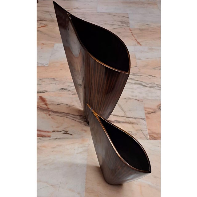Avant Garde Wooden Vases, 1990s, Set of 2 For Sale - Image 10 of 11