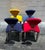 Animal Skin Mid 20th Century Suede Ettore Sottsass Memphis Style Chairs - Set of 4 For Sale - Image 7 of 8