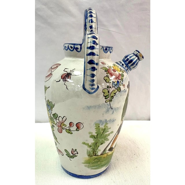 Vintage Signed French Faïence Hand Painted Pottery Teapot For Sale In West Palm - Image 6 of 12