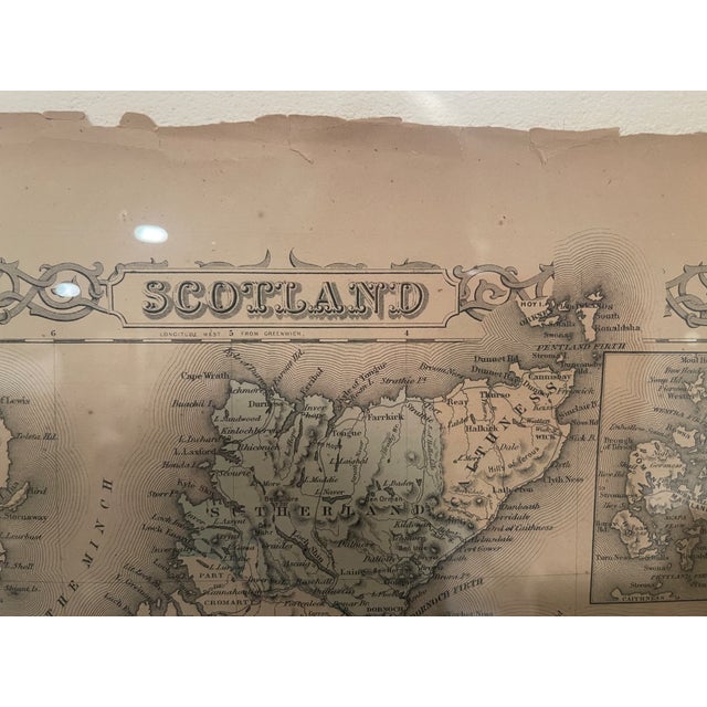 Antique Map of Scotland Framed For Sale - Image 4 of 9