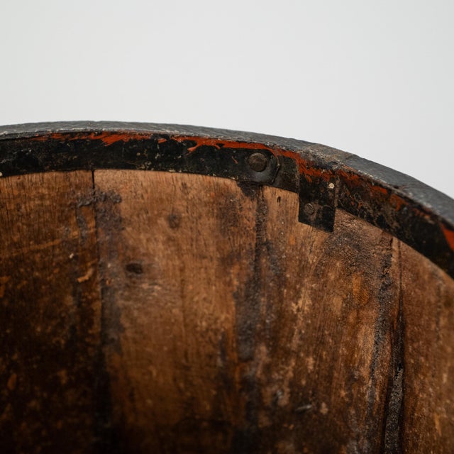 1900 - 1909 Set of 3 Antique Nepalese Painted Grain Measures For Sale - Image 5 of 15