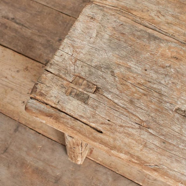 Vintage Rustic Square Coffee Table, 1920s For Sale - Image 4 of 10