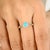 0.37 CTW Natural Turquoise Oval 5x4 mm with Diamond Accents Halo Ring in 14K Yellow Gold featuring natural turquoise of...