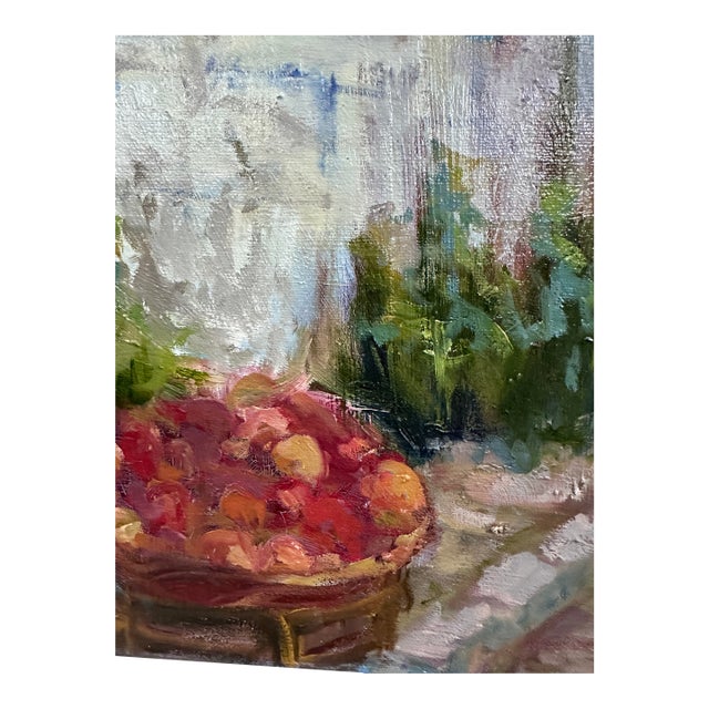 Unframed Italian Village Scene Painting – 16" X 20" For Sale