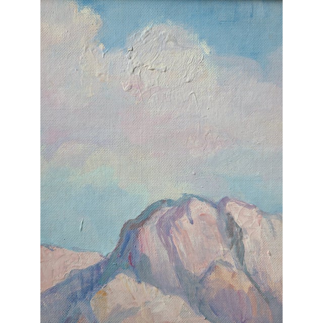 Paper Pascal Hyde 1950s Oil Painting Mojave Desert Landscape For Sale - Image 7 of 18