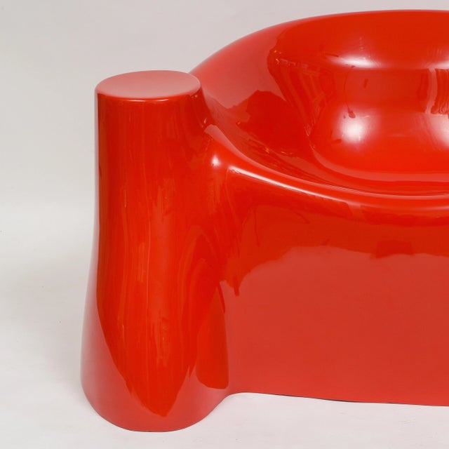 Wendell Castle Red Fiberglass "Castle Chair" red fiberglass Iconic fiberglass chair from Wendell Castle's Molar Series in...