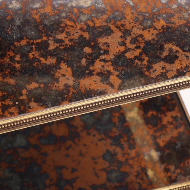 French Three-Tier Brass and Glass End Table, C. 1950 For Sale - Image 4 of 7