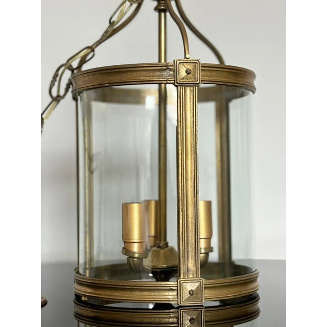 Lantern in Brass and Blown Glass, Italy, 1950s For Sale - Image 6 of 12