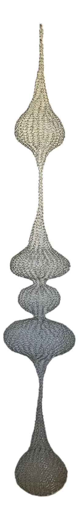 Handmade Steel Wire Sculpture Inspired by the Hand Woven Technique of Ruth Asawa #13