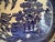 A 19th C English Staffordshire blue and white transfer ware serving platter. it is in the iconic Chinoiserie "Willow"...
