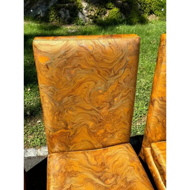 Copper Set of 6 Parsons Dining Chairs by Milo Baughman for Thayer Coggin For Sale - Image 8 of 12