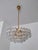 Amazing, exquisite mid-century modern gilted brass and crystal glass chandelier attributed to Palwa, Germany, 1970s....