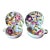 Vintage Italian Faience Oversized Cups & Saucers-Set 2 For Sale