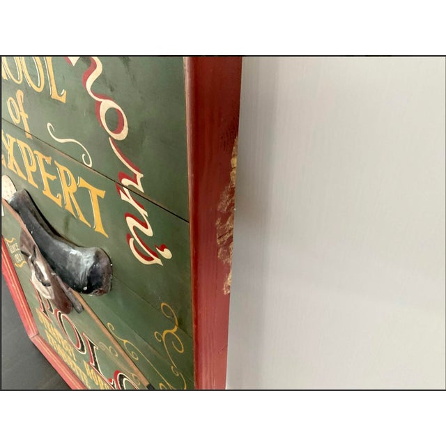 1960s Vintage 1960s Hand Painted "School of Expert Polo" Trade Sign For Sale - Image 5 of 16