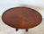 Hollywood Regency Vintage Hekman Chippendale Style Mahogany Matched-Grain Oval Side Table With Brass Gallery For Sale - Image 3 of 12