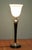 Wood French Art Deco Table Lamp in Black Wood and Silver Metal from Mazda, 1920s For Sale - Image 7 of 16