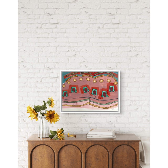 Contemporary Barbara Beck 2002 Abstract Painting on Paper - Signed/Dated/Unframed For Sale - Image 3 of 7