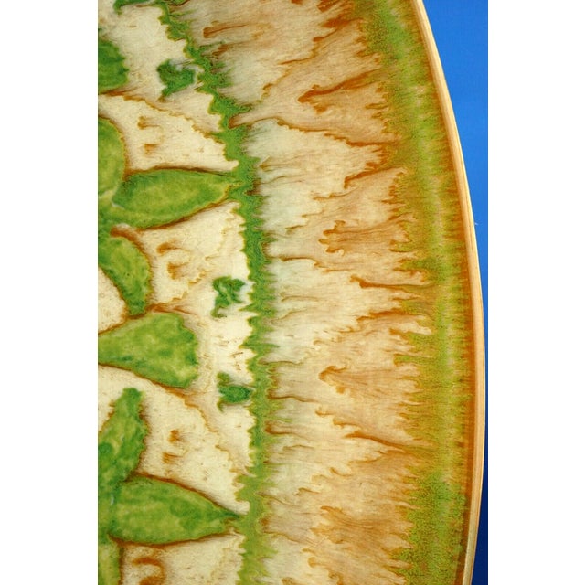 Large Vintage Italian Ceramic Majolica Plate by Domenico Matteucci & Wanda Berasi, 1972 For Sale - Image 10 of 18