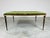 Green French Louis XVI Style Tapered Bronze With Tufted Green Velvet Bench For Sale - Image 8 of 9
