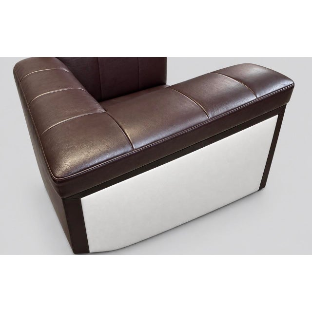 Vintage Lounge Chair in Leather, 1990s For Sale - Image 3 of 7