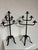 Brutalist Large Iron Candlesticks, 1950s, Set of 2 For Sale - Image 3 of 8