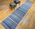 Antique American Amish Rag Runner, Handwoven Wool & Cotton, Stripe Pattern, 3x26 For Sale - Image 9 of 18