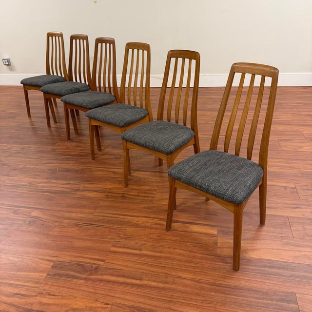 Benny Linden Teak Dining Chairs With New Foam and Fabric - Set of 6 For Sale In Seattle - Image 6 of 6