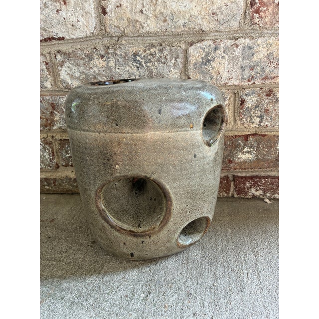 Gray Mid 20th Century Gray Ceramic Vase For Sale - Image 8 of 12